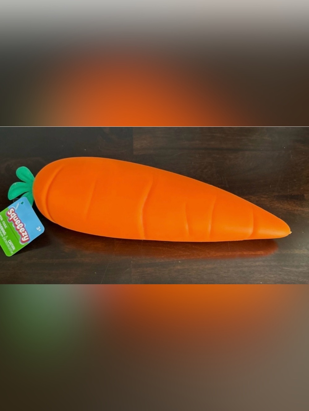 Orange Carrot Plush Toy with Green Top - Kids Toy
